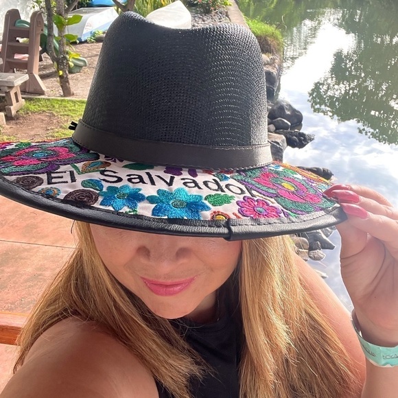 Embroidered Floral Multicolor Fedora Mexican Women Fashion Hat - Picture 1 of 5